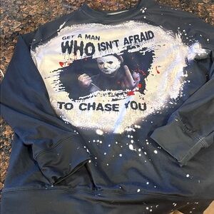 Graphic Sweatshirt with Horror Design